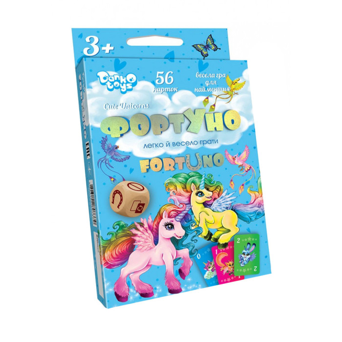 Детская развивающая настольная игра "ФортУно Cute Unicorns" Uf-04-01U на укр. языке