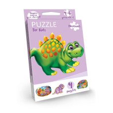 Детские развивающие пазлы "Puzzle For Kids" Pfk-05-12, 2 картинки Динозаврик