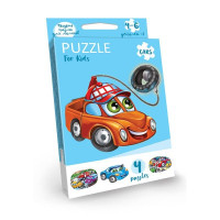 Дитячі розвиваючі пазли "Puzzle For Kids" Pfk-05-12, 2 картинки Машинка