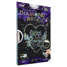 Комплект креативної творчості "DIAMOND Art" Dar-01, 10 видів Сови на гілці