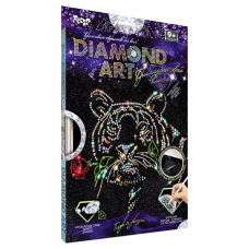 Комплект креативної творчості "DIAMOND Art" Dar-01, 10 видів Тигр з трояндою