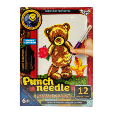 Набор для творчества: килимовая вышивка Мишка с утенком "Punch Needle" Pn-01-01