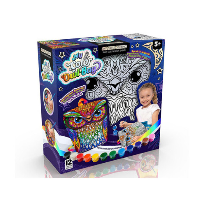 Набор креативного творчества "My Color Owl-Bag" Cowl-01-01U рюкзак-раскраска