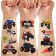 Набор детских временных тату «Колеса-монстры» set-10-kids-tatto-cars