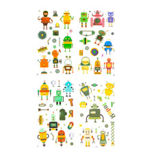 Набор детских временных тату «Роботы» tattoo-kids-mini-set-robots