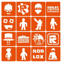 Набір трафаретів для біо-тату "Roblox" Roblox_Simple-16