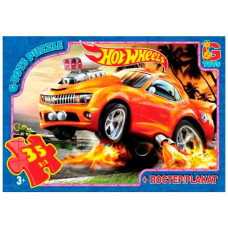 Пазли дитячі "Hot Wheels" Fw701, 35 елементів