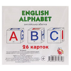 Розвиваючі міні-картки для дітей Англійський алфавіт J007Y 26 карток