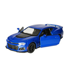 Колекційна іграшкова машинка Chevrolet Camaro Zl1 5' Kt5399W інерційна Синій