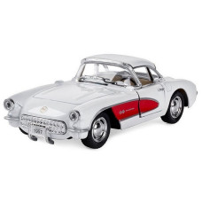 Машинка інерційна "1957 Chevrolet Corvette" Kt5458W-3 масштаб 1:36 Білий