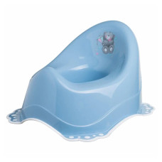 Горщик з антиковзаючим покриттям Maltex Bear Chamber pot with anti slip rubber 4064_36 blue (блакитний)