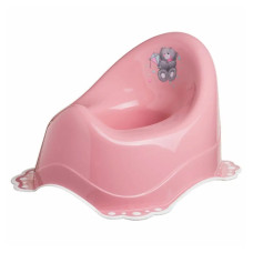 Горщик з антиковзаючим покриттям Maltex Bear Chamber pot with anti slip rubber 4064_42 pink (рожевий)