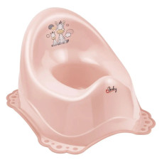 Горщик з антиковзаючим покриттям Maltex Zebra Chamber pot with anti slip rubber 6517_41 pink (рожевий)