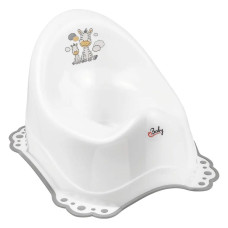 Горщик з антиковзаючим покриттям Maltex Zebra Chamber pot with anti slip rubber 6517_60 white (білий)