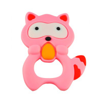Прорезыватель силиконовый "Енот" Mgz-0402(Pink) в футляре