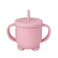 Силиконовая чашка-поилка с крышкой Mgz-0302(Pink) 200 мл