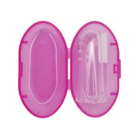 Силиконовая зубная щетка для десен Mgz-0706(Pink) в футляре