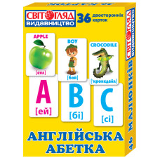 Детские развивающие карточки "Английский алфавит" 13106047, 36 карточек