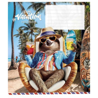 Тетрадь ученическая "Cool vacation" 018-3318L-4 в линию, 18 листов