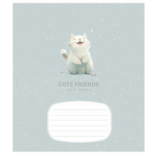 Тетрадь ученическая "Cute friends" 012-3292K-5 в клетку, 12 листов