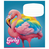 Тетрадь ученическая "Girly" Школьник 012-3330L-5 в линию, 12 листов
