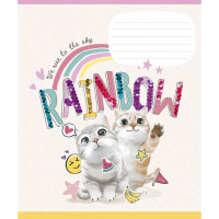 Зошит учнівський "I love you" 012-3295K-1 в клітинку, 12 аркушів