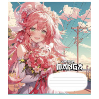 Зошит учнівський "MANGA" 018-3323K-4 в клітинку, 18 аркушів