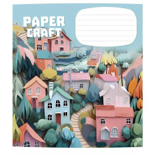 Зошит учнівський "Paper craft" 012-3354K-2 в клітинку, 12 аркушів