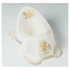 Горщик з антиковзаючим покриттям Tega TEDDY BEAR Anti slip potty MS-013-118 white pearl (білий)