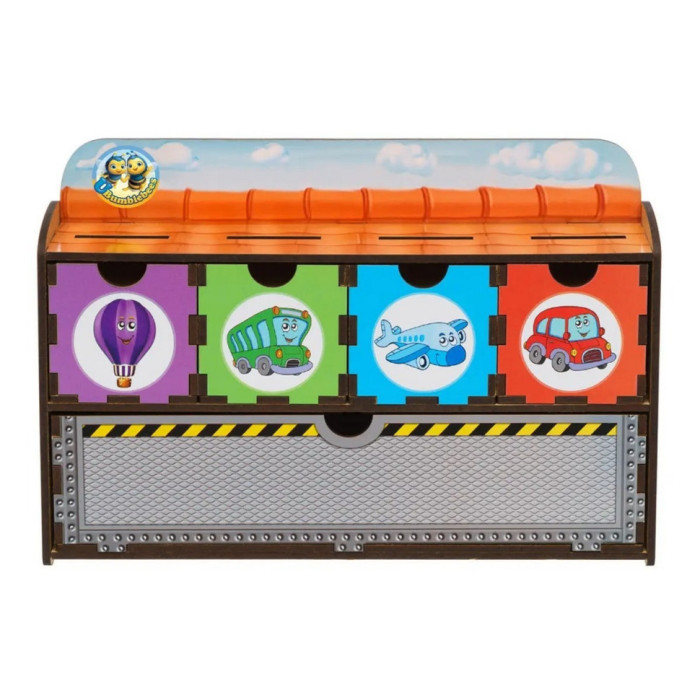 Деревянная настольная игра "Транспорт-1" Ubumblebees (ПСД005) Psd005 сортер-комодик