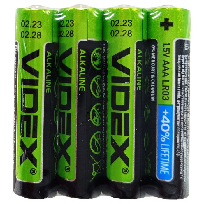 Батарейка щелочная Videx Alkaline Videx Lr3 Aaax4, Lr03/aaa блистер 4 штуки минипальчики блистер
