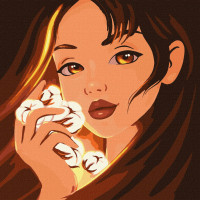Картина по номерам "Очаровательный хлопок" ©krizhanskaya Идейка Kho2583 40х40 см