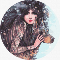 Картина за номерами "Дика воля" ©lesya_nedzelska_art Ідейка Kho4937 40х40 см