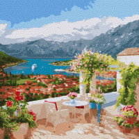 Картина по номерам "Которская бухта" ©Ira Volkova Идейка Kho3592 50х50 см