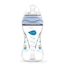 Пляшка для годування Nuvita Mimic 250 мл 3м+ Антиколікова, блакитна NV6030Blue