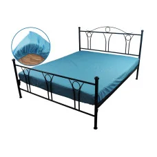 Бязеве простирадло на резинці Blue 140*200 см