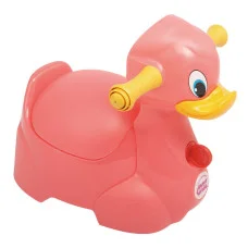 Дитячий горщик Quack з ручками для безпеки дитини, колір червоний