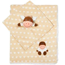 Двостороння ковдра BabyOno 75х100 см Minky Корівка (1412/04)