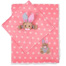 Двухстороннее одеяло BabyOno 75х100 см Minky Зайчик (1412/01)