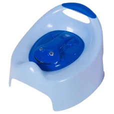 Горшок Tega Frog FR-002 с крышкой голубой