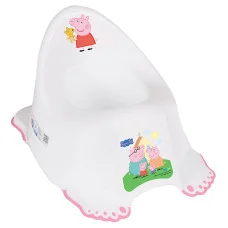Горщик Tega Peppa Pig PO-066 with music нековзний 103-R white-pink