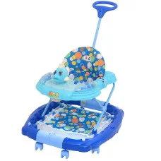 Ходунки-гойдалка з батьківською ручкою Bambi BL 6220 SYT Рибка Blue