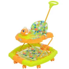 Ходунки-гойдалка з батьківською ручкою Bambi BL 6220 SYT Рибка Yellow