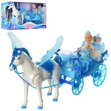 Игровой набор Bambi Лошадь с крыльями и куклой (227A)
