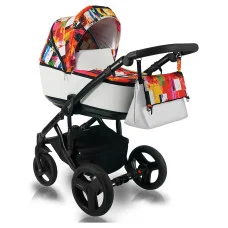 Коляска 2 в 1 Bexa Light FL-13 різнокольоровий (біла шкіра) - сірий прогулянковий блок