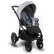 Коляска 2 в 1 Bexa Light FL-15 чорно-білі візерунки (руда шкіра) - сірий прогулянковий блок