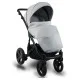 Коляска 2 в 1 Bexa Light FL-15 чорно-білі візерунки (руда шкіра) - сірий прогулянковий блок