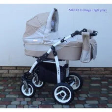 Коляска 2в1 ADBOR SIESTA 11 (beige - light grey)