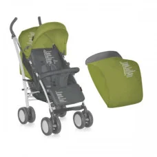 Коляска Bertoni S-100 ЧЕХОЛ (green&grey belowed baby)