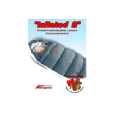 Конверт-пуховик Inflated-A фланель (дутик 50х90) серо-синий